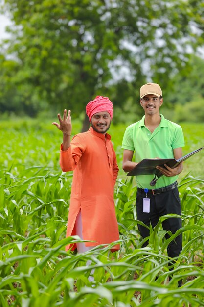 farmer with agent